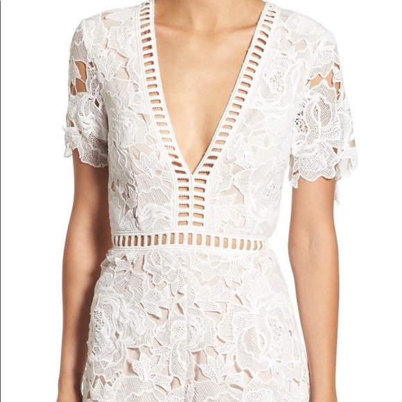 Missguided Lace Romper - Picture 2 of 7